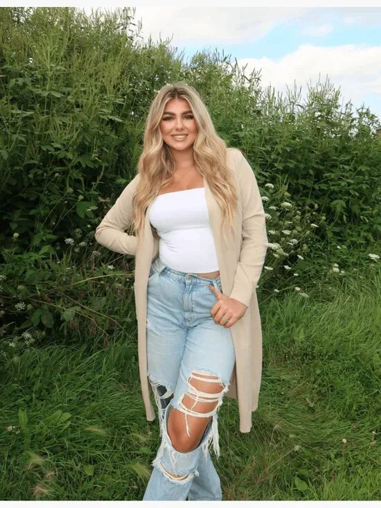 Long Sleeve Open Front Cardigan Sweater with Pockets, Lightweight Knit - Picture 7 of 7